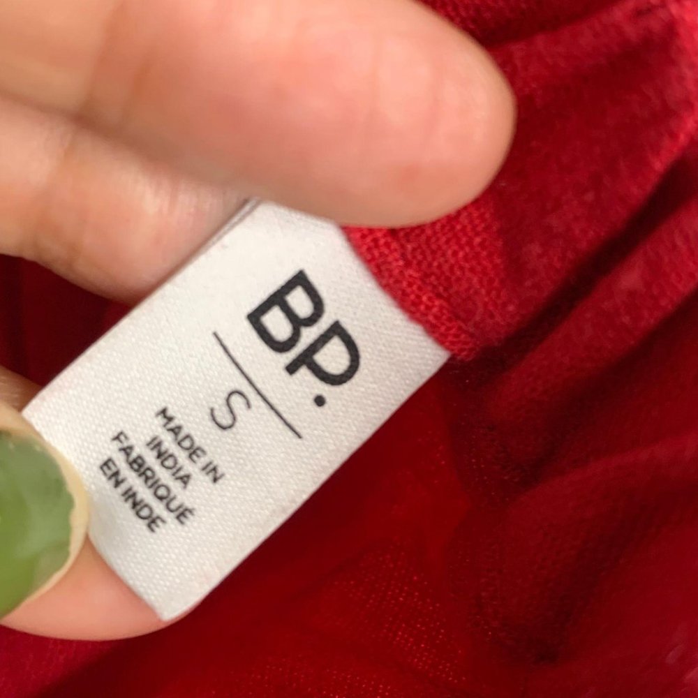 BP. Embroidered Festival‎ Boho Red Linen Blend Shorts Sz S - Picture 9 of 10
